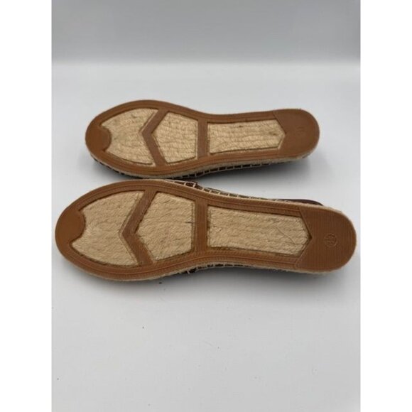 NWOT size 8.5 Kate Spade New York Womens Brown Leather Perforated Espadrille Fla - Picture 4 of 4